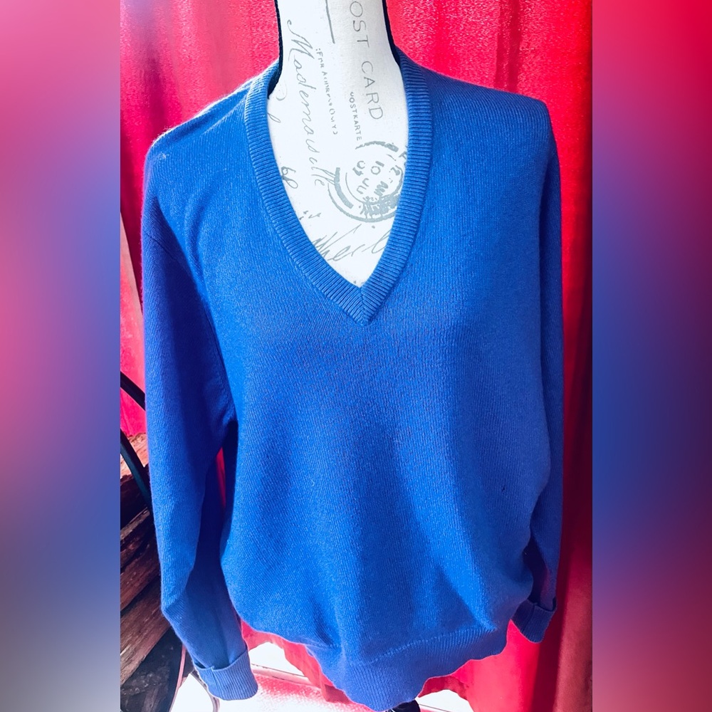 Ballantyne light purple V-Neck Sweater 100% Cashmere